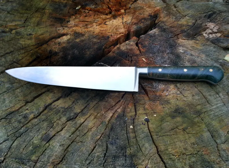 French-style chef’s knife, finished project