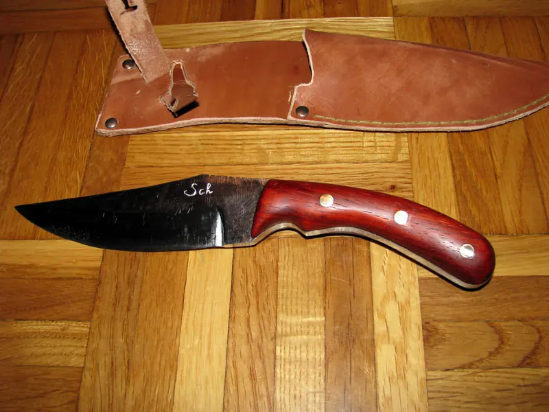 An early hunting knife, finished project